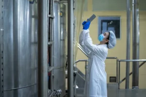 Kontrola instalacji przemysłowej podczas audytu jakościowego